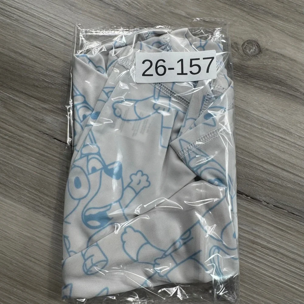 Kids Bluey Character Rash Guard Swim Shirt Size 5T Short‎ Sleeve